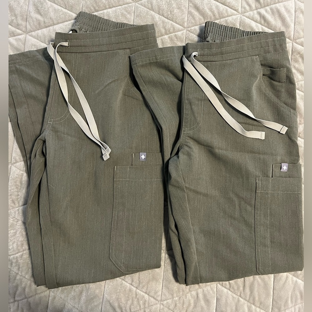FIGS green yola scrub pants XXS petite